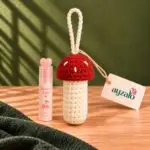 Ayzalo mushroom crochet lip balm and lip gloss holder