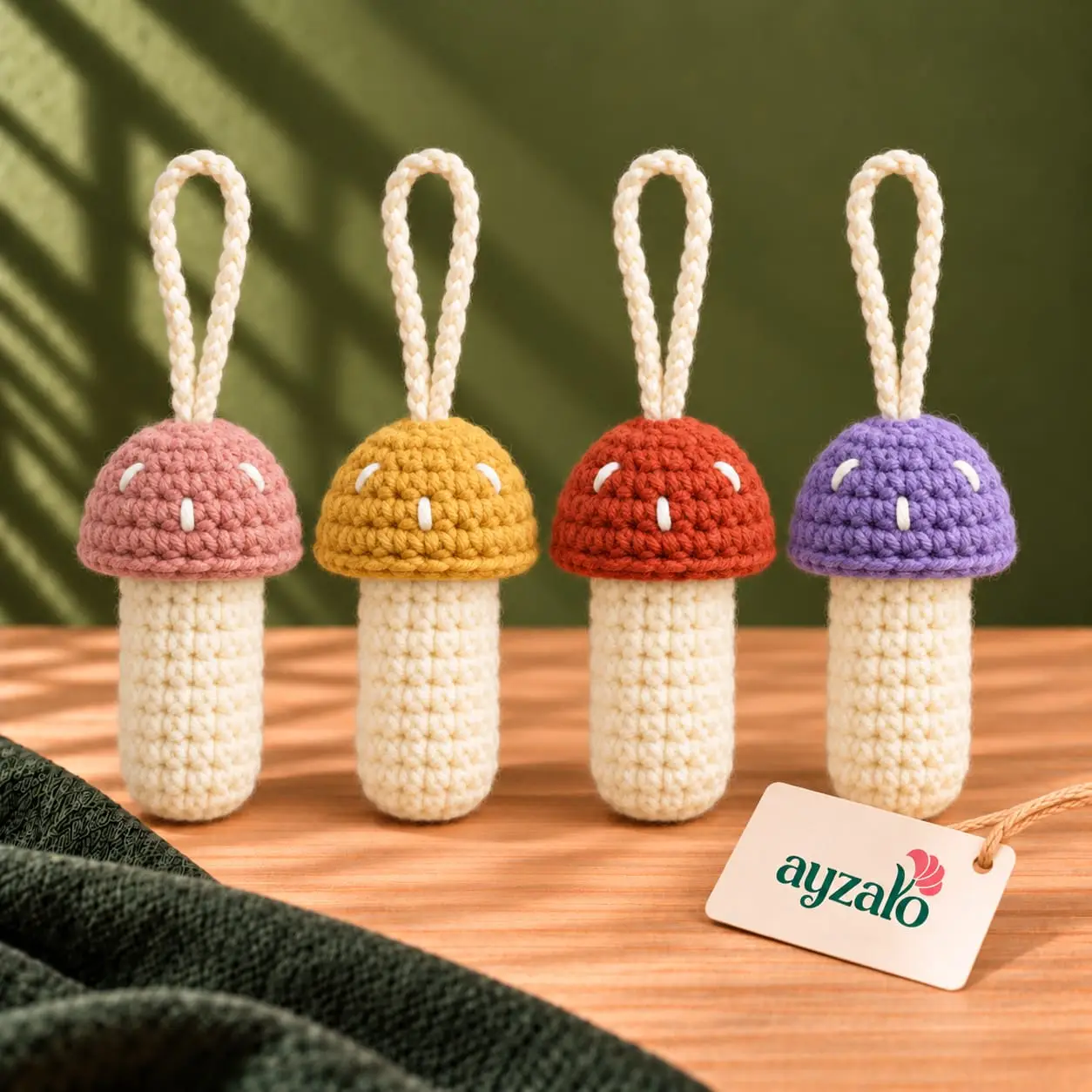 Colour options for handmade crochet lip balm holders