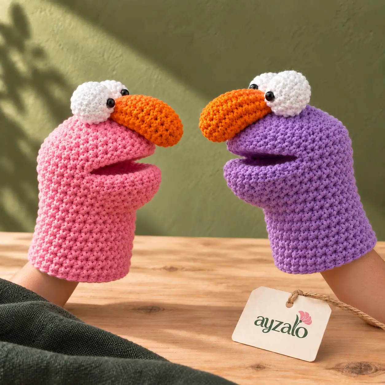 Play pal Play Pal handmade crochet hand puppet by Ayzalo