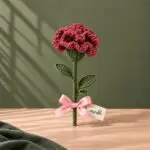 Rustic Rosewood dusty rose crochet flower by Ayzalo