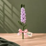 Crochet lavender flower Pakistan – Lilac Bloom Spike handmade single stem by Ayzalo